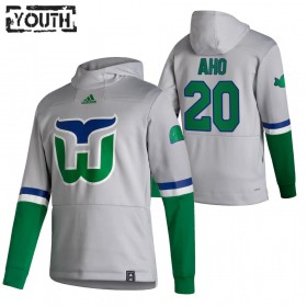 Kinder Carolina Hurricanes Sebastian Aho 20 2020-2021 Reverse Retro Pullover Hooded Sweatshirt